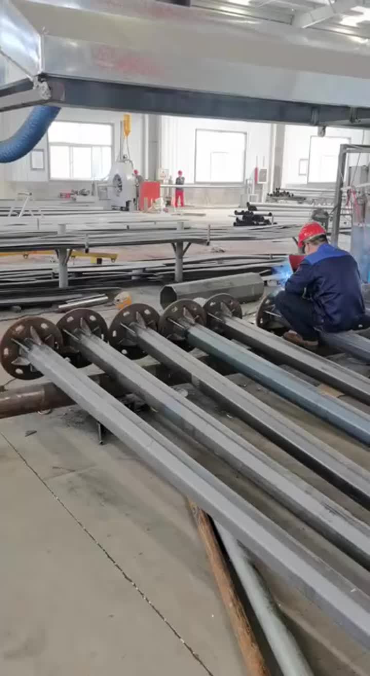 Lamp pole production