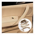 Beige Black Carbon Fiber Inner Door Pull Handles for BMW X3 X4 F25 F26 2010-20171