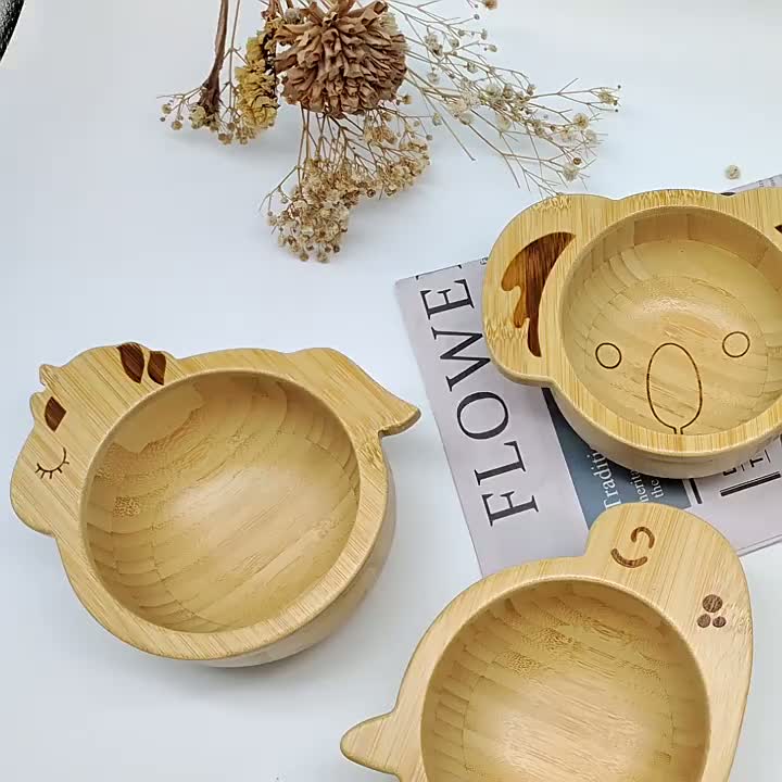 Вшмукување сад и чинија од бамбус видео MFZ-P030