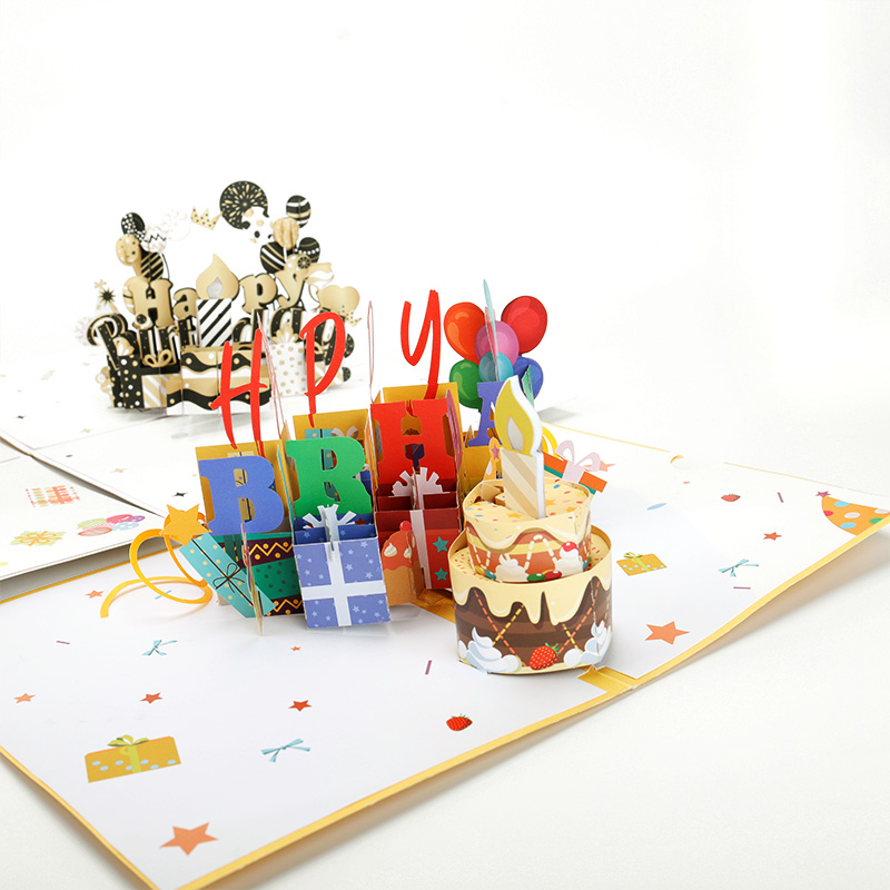 Biglietto musicale per torta di compleanno 3D