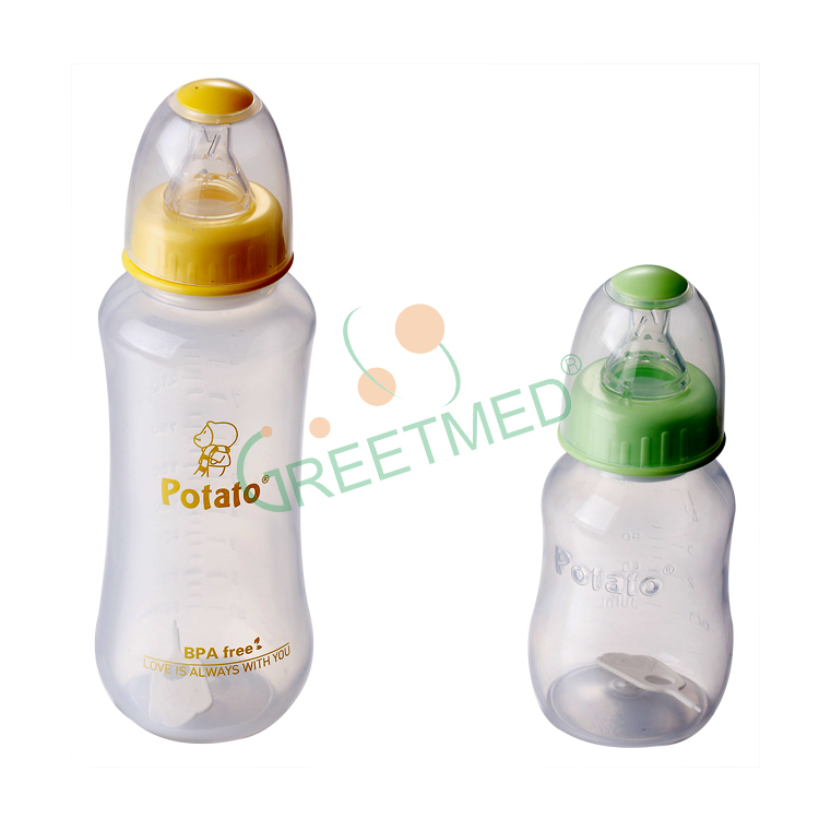 Botol Pakan Bayi dengan Nipple Berkualitas Tinggi Pola Cetak Standar Pola Silikon PVC Gratis dengan CE / EU Sertifikasi1