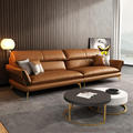 Furnitur ruang tamu sofa penutup sofa kulit Eropa modern furnitur rumah set l bentuk sudut1