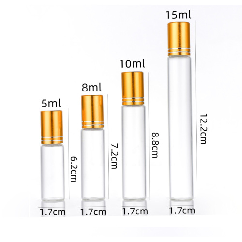 5ml 10ml 15ml: 작은 투명 향수 디스펜서 병의 가장 인기 있는 크기