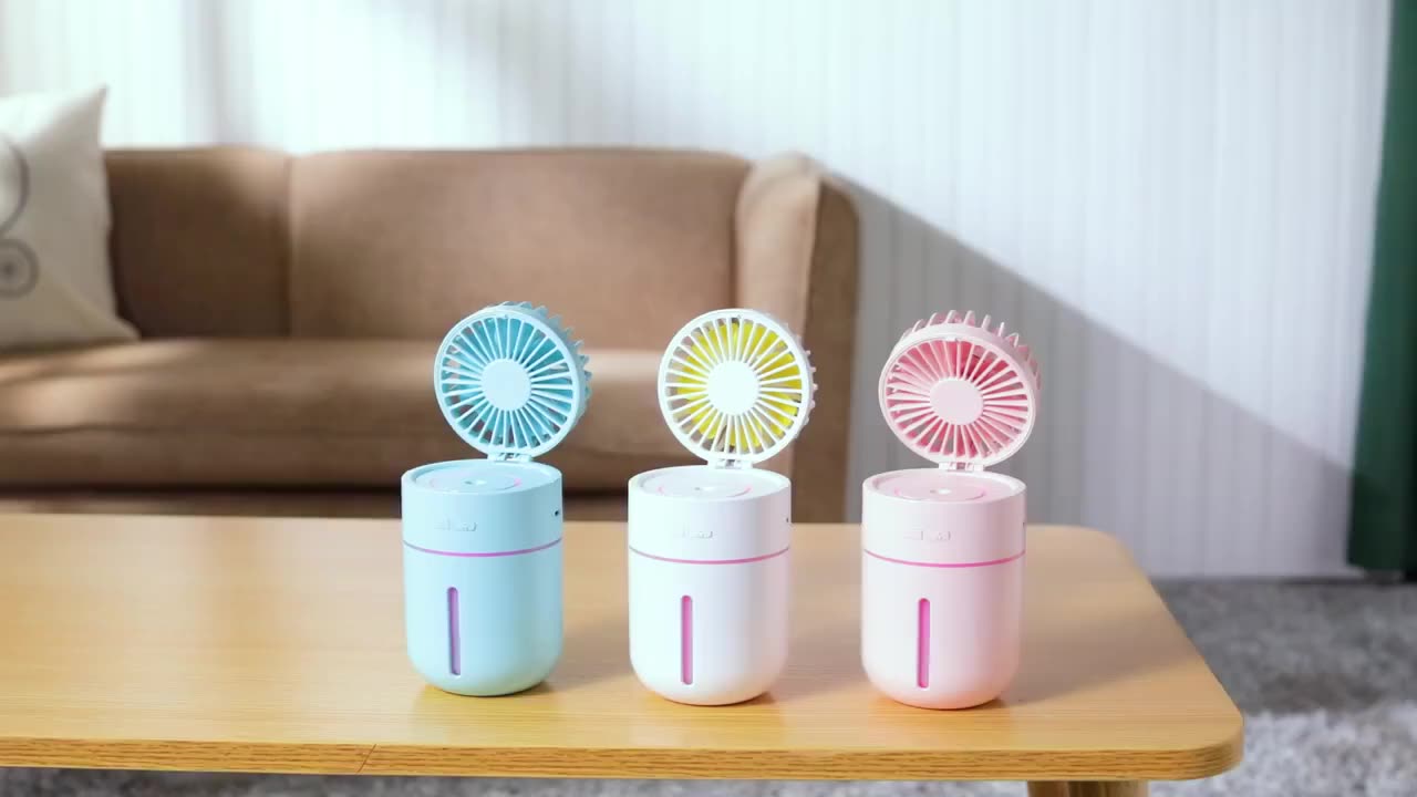 2022 Portable Table Electric Rechargeable car humidifier humidifier  Folding Mini hand USB Fan with Power Bank1