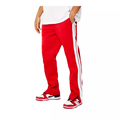 Υψηλής ποιότητας Προσαρμογή ανδρών Fleece Polyester Stripe Elastic High Waist Casual Fit Track Pants1