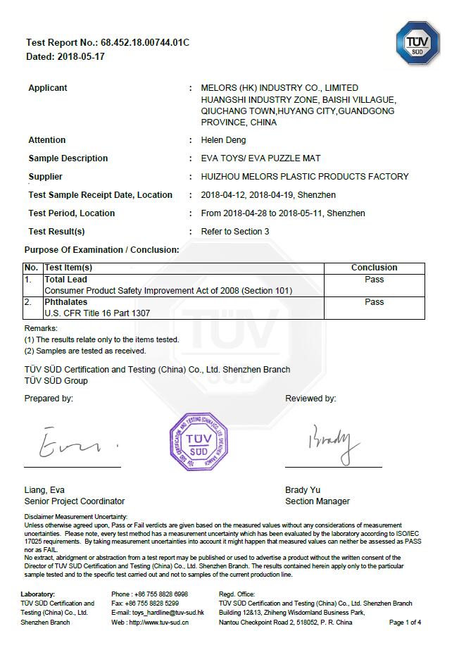 Total Lead & Phthalates