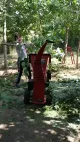 15 HP Gasdriven trädlogg Shredder Chipper