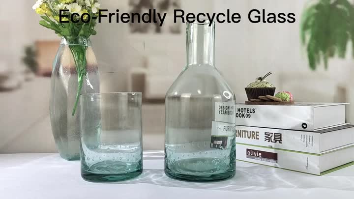 Green Bubbles Recycled Sublimaation Whisky Glass