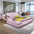 Hot Sale Modern King Size Storage Bed with Soft Leather, Strong Box, and Massage Music Design1