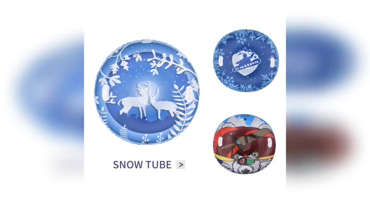 47 Inch inflatable round snow tube