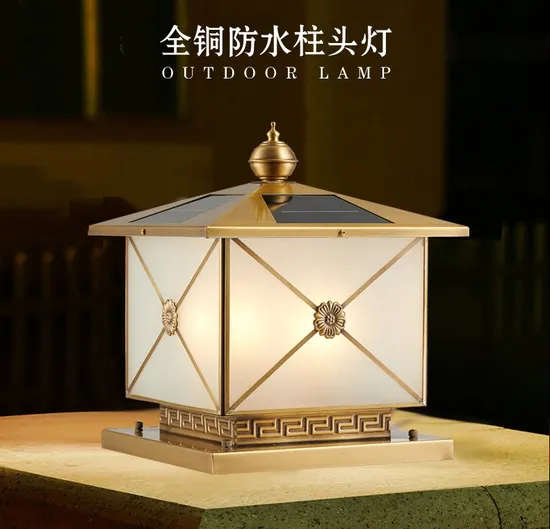 Premium All-Cupper Solar Pillar Light para elegantes espaços ao ar livre1