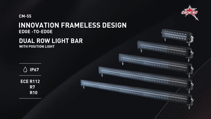 Barre lumineuse sans cadre CM55 au design créatif