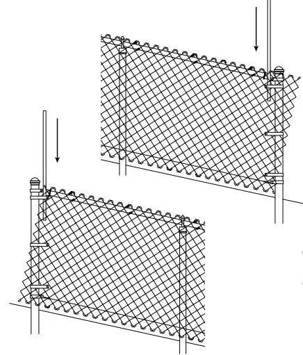 Galvanizado PVC revestido com malha de malha de diamante Hole de diamante Ciclone Corrente Cadeia Cerda