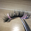 Dramatic Glitter Color Full Volume 3D Real Mink Strip Lashes for Halloween Party1