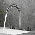 Modern Luxury Brass Bathroom Faucet: 3-Hole Split Deck Mount Double Handle for Bathtub1