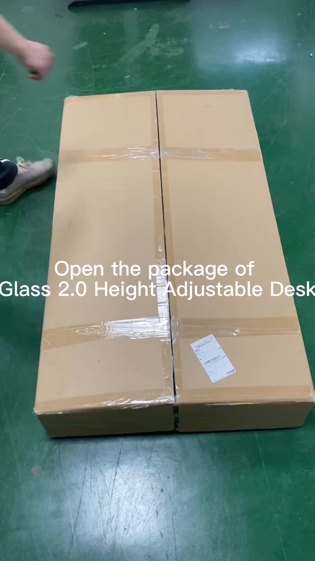 Neues Design Easy Installation mit schneller Ladeart C Port Stand Up Glass Desk einstellbare Höhe1