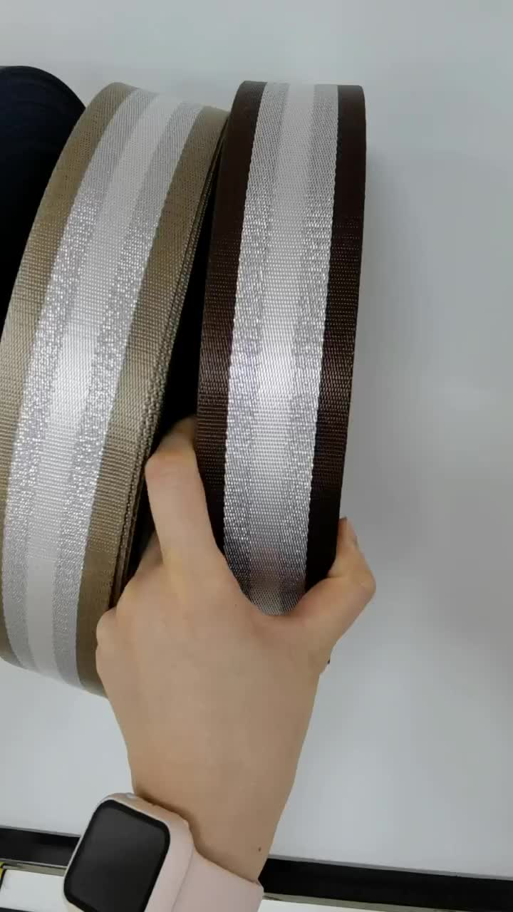 高品質のLaméJacquardInterdyed Webbing