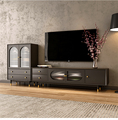 Nordic Solid Wood TV TVALET ห้องนั่งเล่นตู้ชั้นที่ทันสมัยตู้เก็บแก้วมินิมัลลิสต์ 1