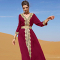 بدلیجات لوکس مسلم ابای دبی لباس مجلسی سنتی شیک الماس تزئین شده شب مجلسی 1