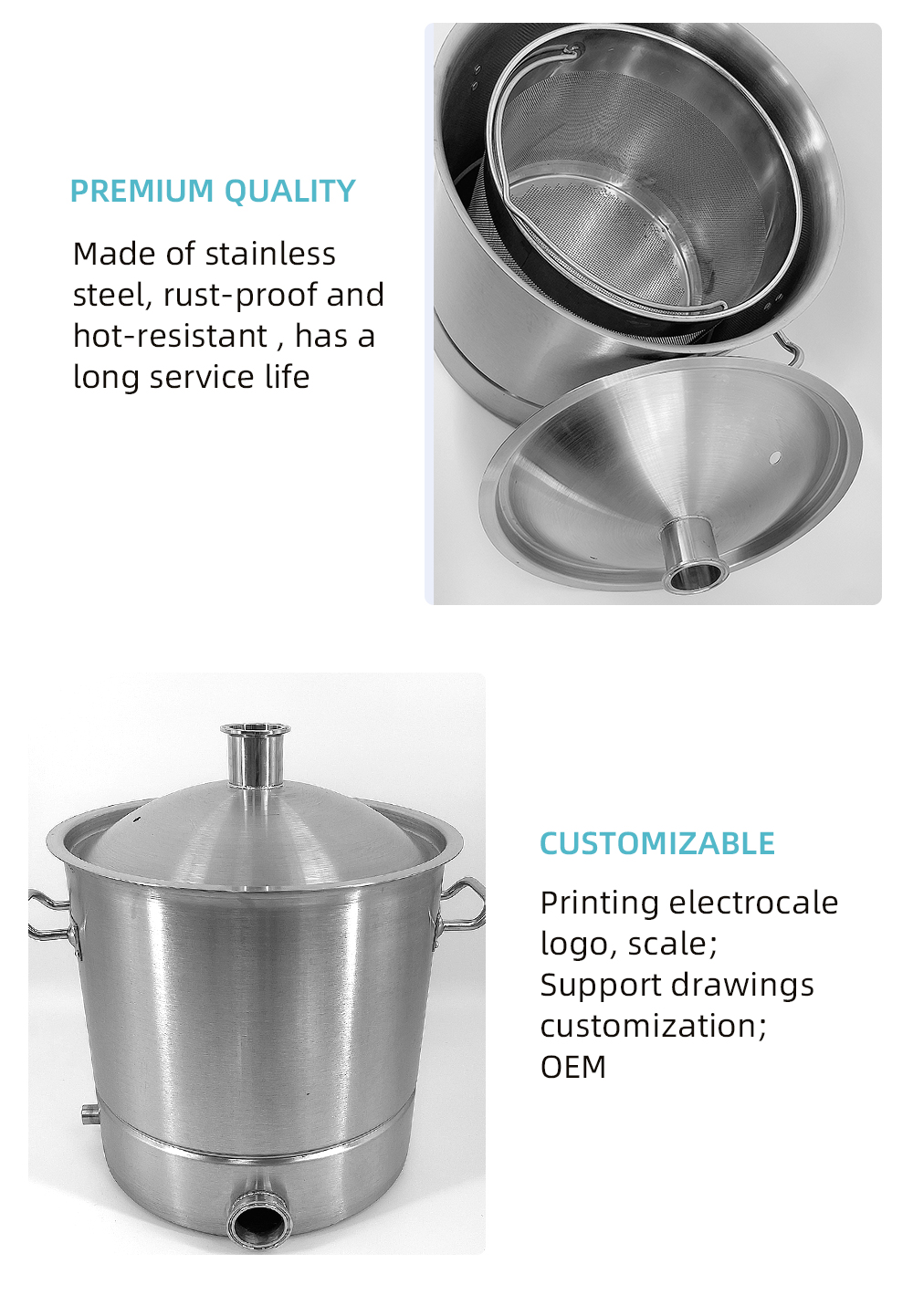 High Quality Stainless Steel Beer Barrel