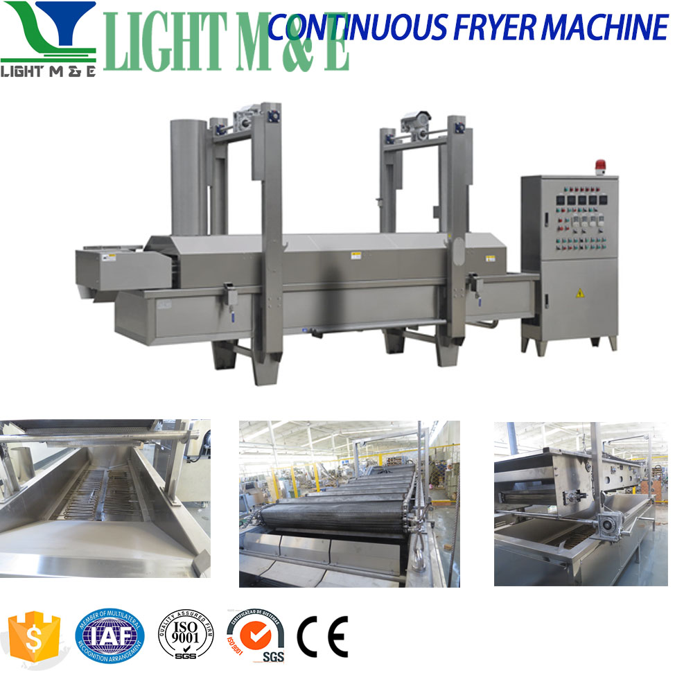 continuous frying machine process line