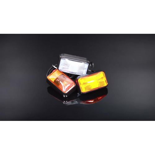 Bus lorry truck trailer warning light waterproof amber 2 LED Rear end outline marker light IP671