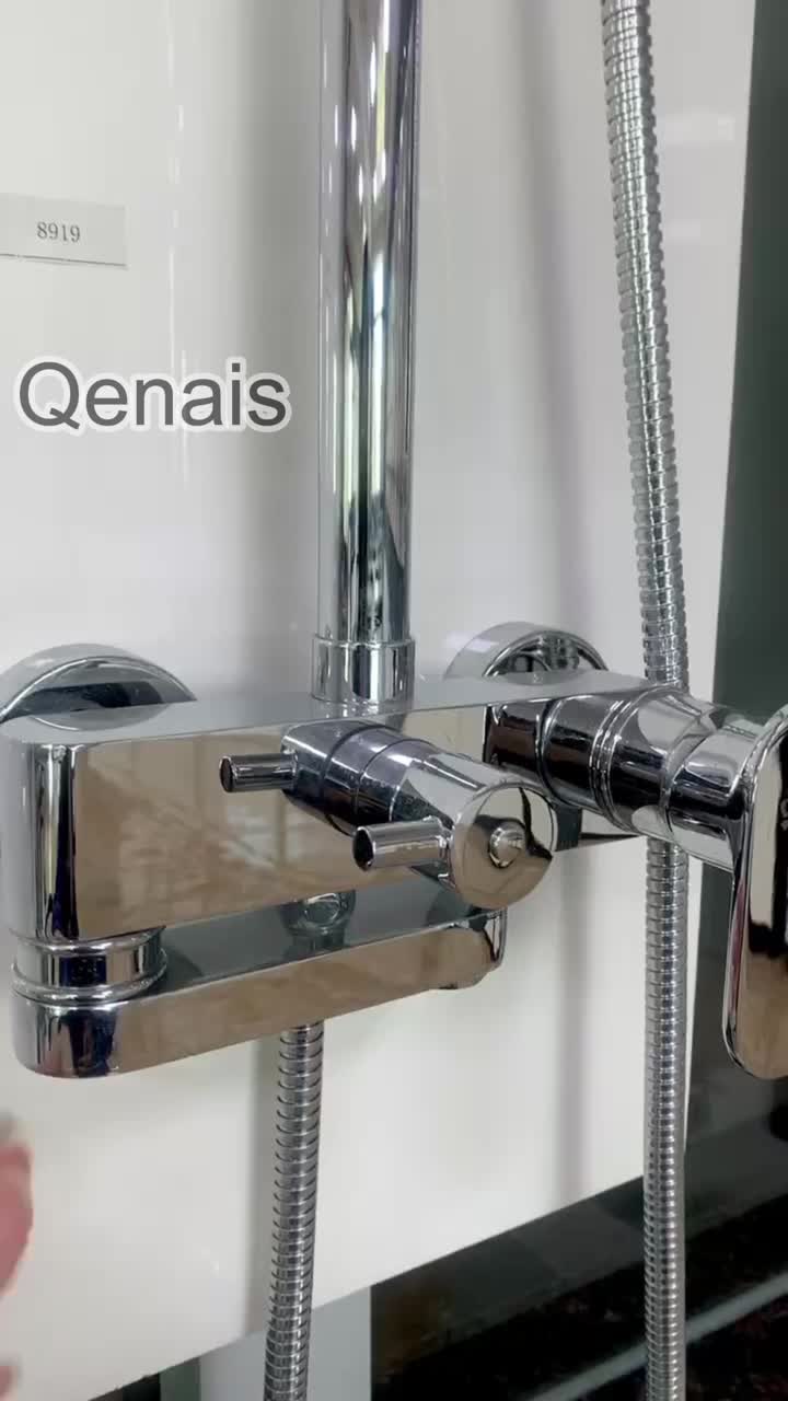 Brass Chrome Shower Faucet With Long Spout
