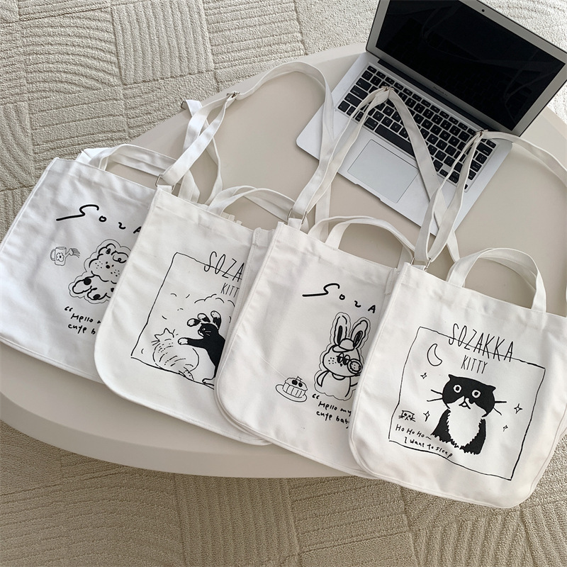漫画のキャンバストートバッグ