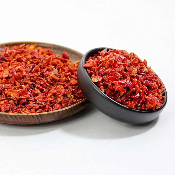 Köstliche dehydrierte getrocknete rote Paprika