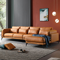 Modern simple and light luxury home furnishing living room sofa leather luxury L-shaped sofa chaise longue corner sofa chair1