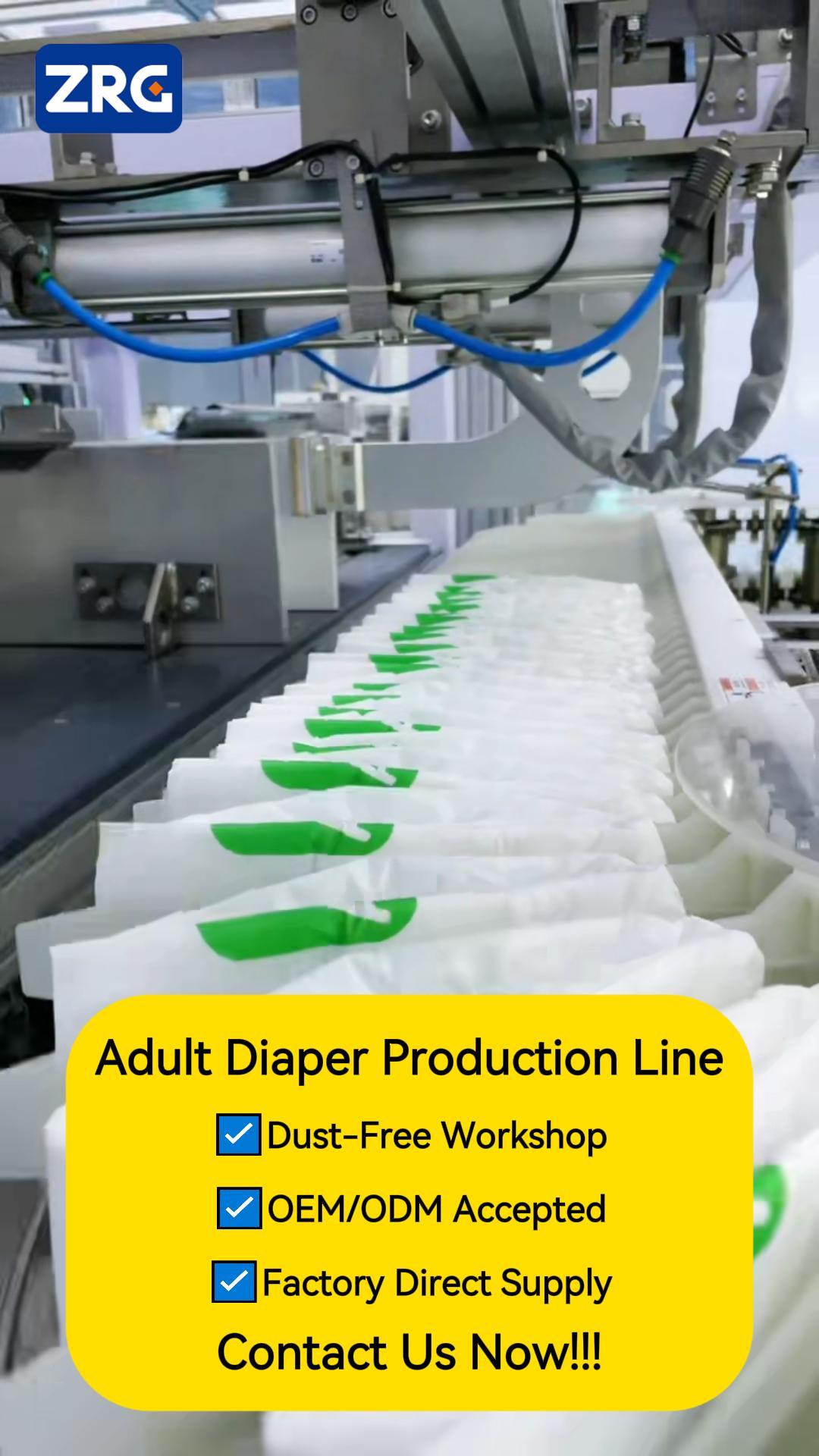 linea di produzione di pannolini per adulti