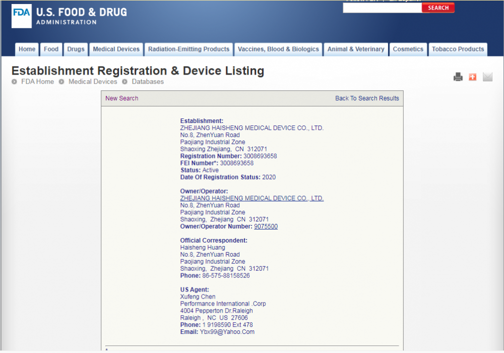 Establishment Registration & Device Listing