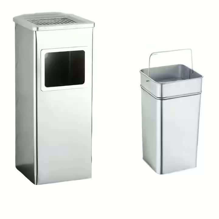 Robuster Outdoor-Mülleimer mit Deckel