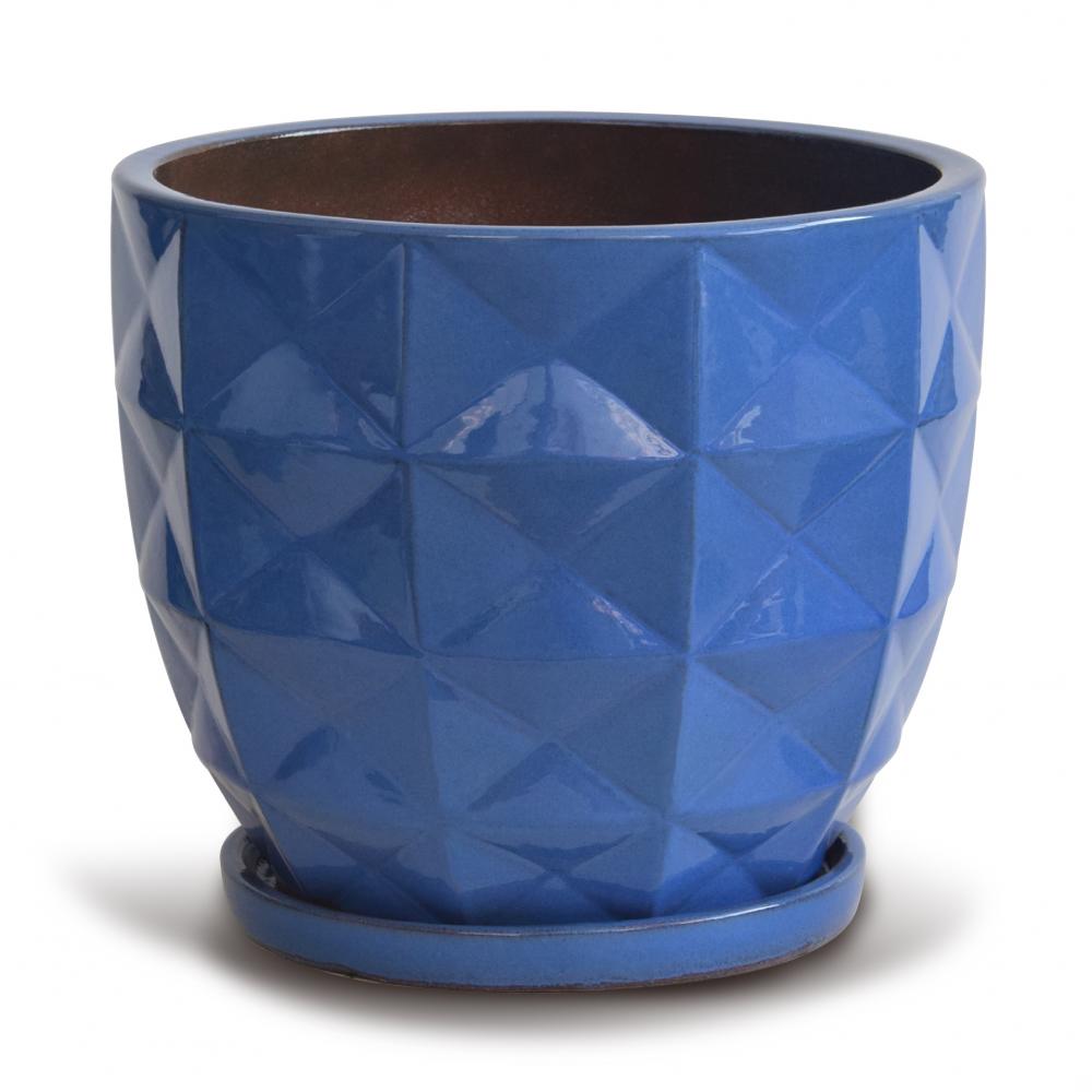 Diamond Flower Pot Blue 1