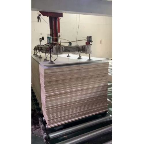 1220*2440*18mm 13 sluoksnių fanera su baltu UV melamino blizgiu paviršiumi