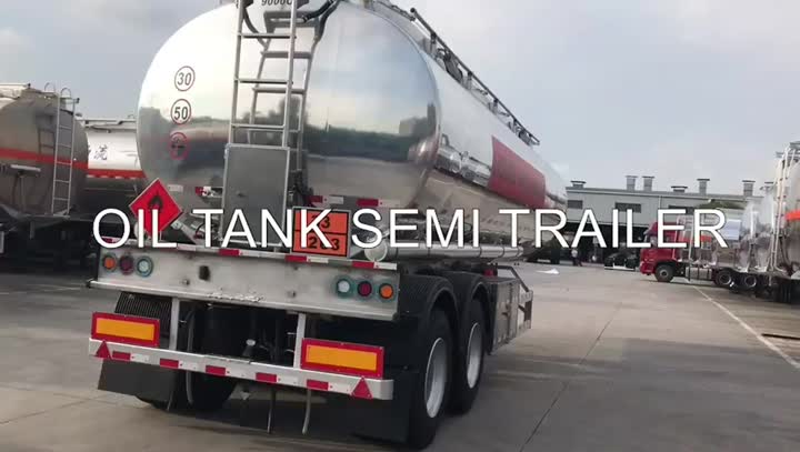 Trailer de tanque de combustível de aço carbono