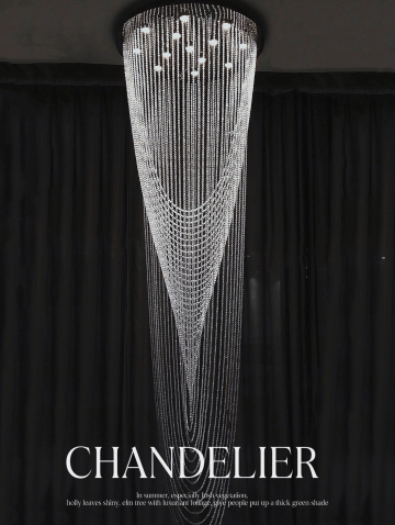 Star-like staircase chandelier