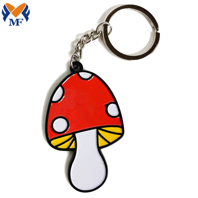 Metal Mushroom Keychain