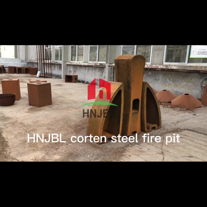 Corten steel fire pit