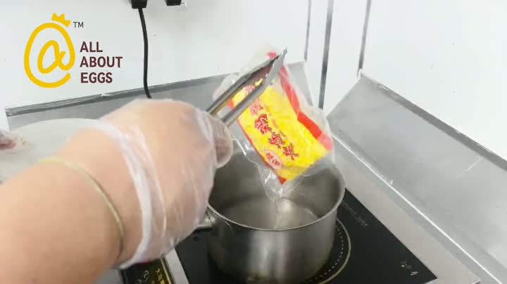 Faixa de ovos congelados