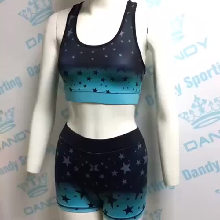 cheer sport bra and short 