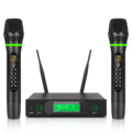 GPUB 2 Channel UHF Wireless Microphone System with Rechargeable Battery1