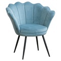 Nordic Style Modern Dining Chair with Velvet Seat and Metal Legs1