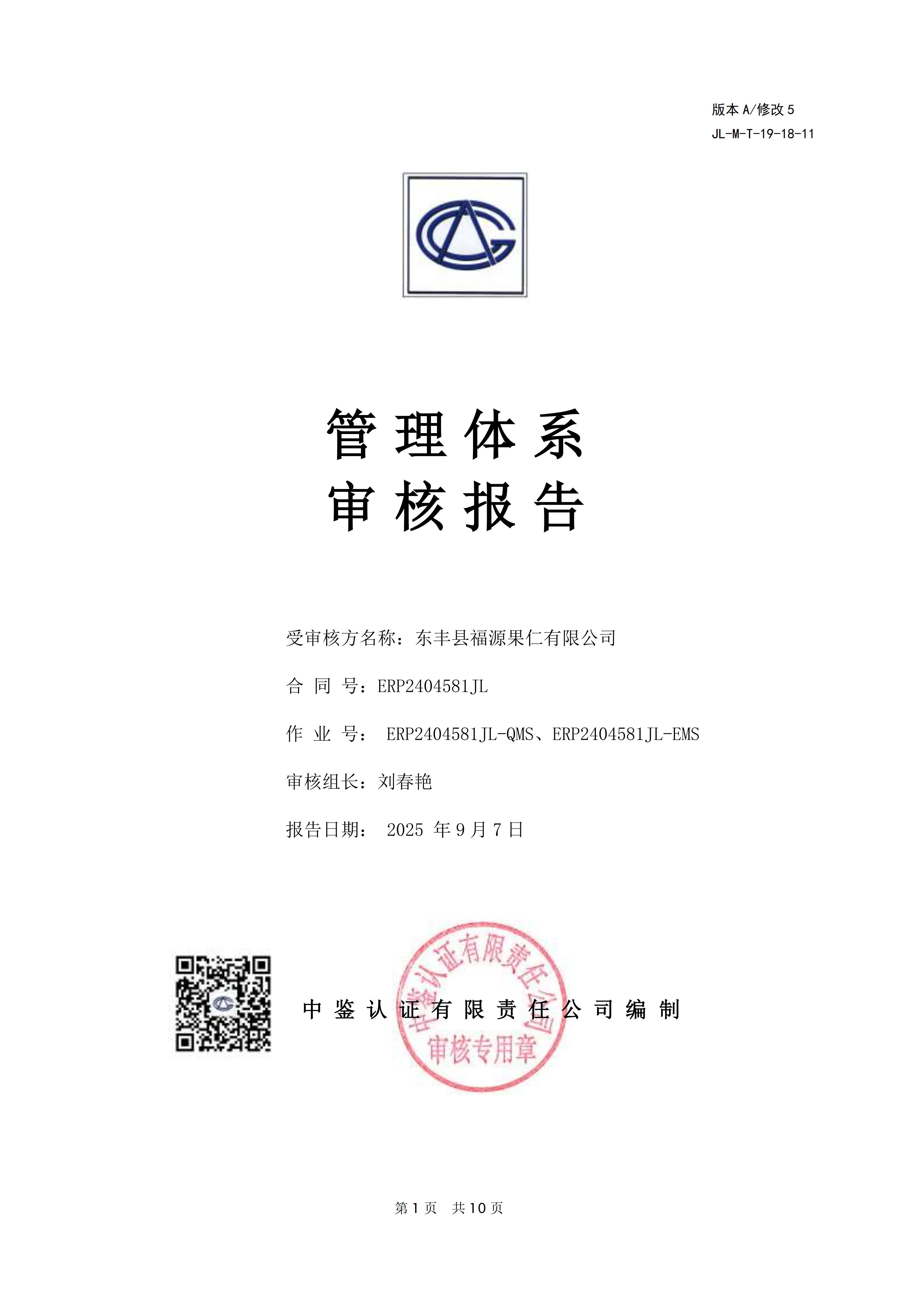 管理体系审核报告