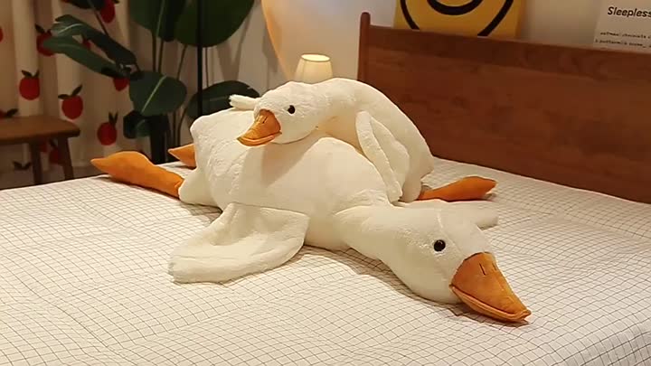 Big white goose toy pillow