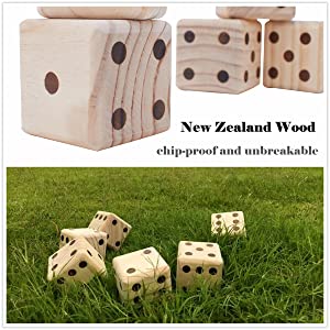 giant yard dice giant yahtzee giant dice huge dice Yard Game Lawn Game wooden dice wood dice 