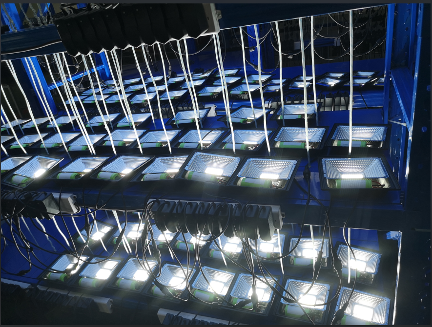 Solar floodlight aging test