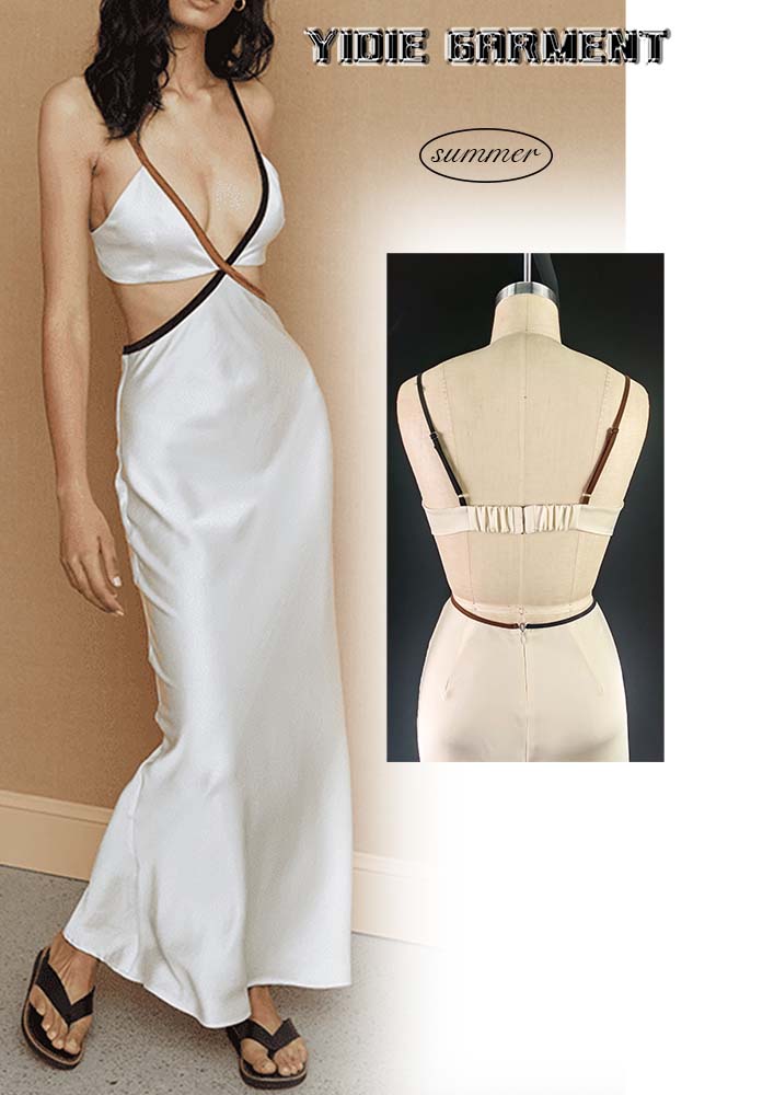 Deep V Backless Elegant Dress