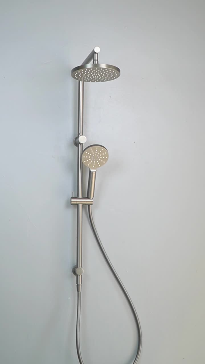 Round wall-inlet shower set