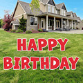 Custom UV Printed Plastic Yard Sign Letters for Birthdays1